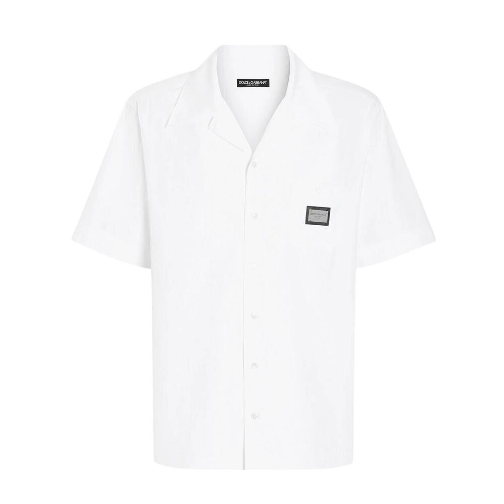 Dolce & Gabbana DG Cotton Hawaiian Shirt Branded tag size EU 38 White Casual